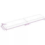 sötétbarna kezelt tömör asztallap 200x40x(2-6) cm