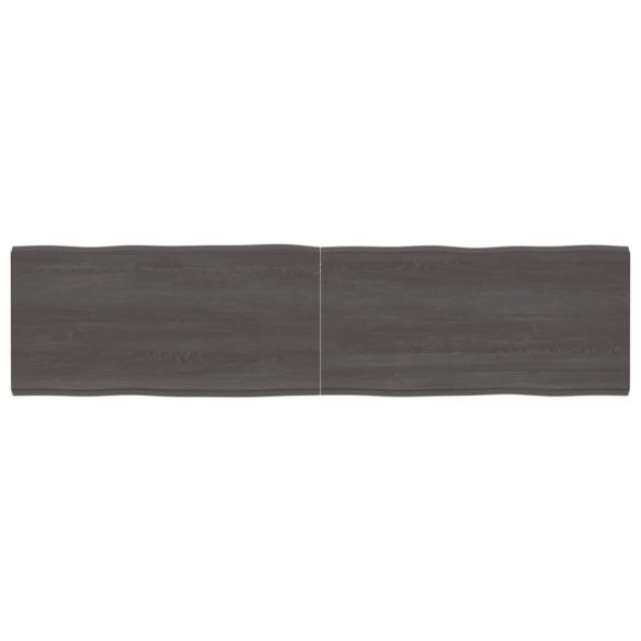 sötétbarna kezelt tömör asztallap 200x50x(2-4) cm