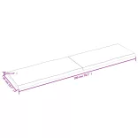 sötétbarna kezelt tömör asztallap 200x50x(2-4) cm