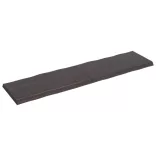 sötétbarna kezelt tömör asztallap 200x50x(2-6) cm