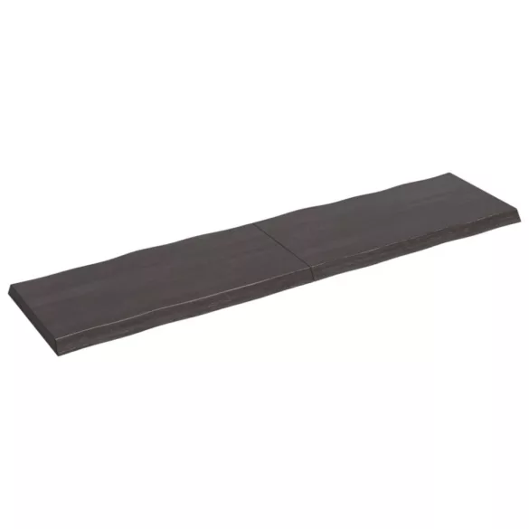 sötétbarna kezelt tömör asztallap 200x50x(2-6) cm