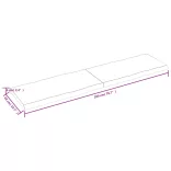 sötétbarna kezelt tömör asztallap 200x50x(2-6) cm