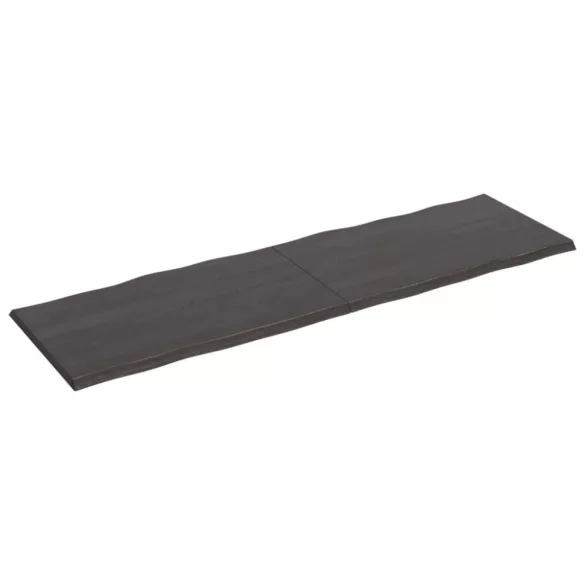 sötétbarna kezelt tömör asztallap 200x60x(2-4) cm