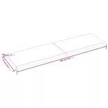 sötétbarna kezelt tömör asztallap 200x60x(2-4) cm