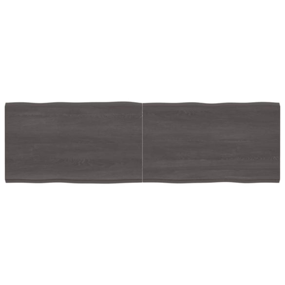 sötétbarna kezelt tömör asztallap 200x60x(2-6) cm