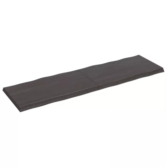sötétbarna kezelt tömör asztallap 200x60x(2-6) cm