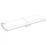 sötétbarna kezelt tömör asztallap 200x60x(2-6) cm
