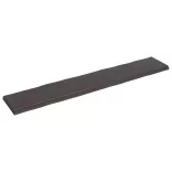 sötétbarna kezelt tömör asztallap 220x40x(2-6) cm