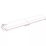 sötétbarna kezelt tömör asztallap 220x40x(2-6) cm