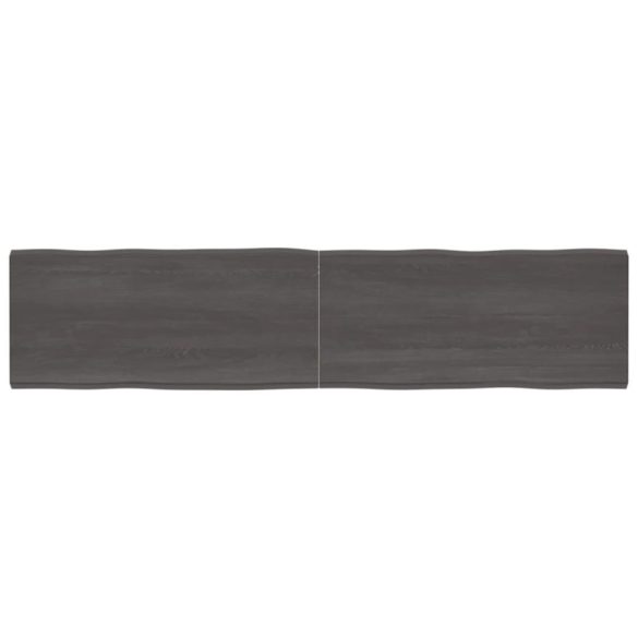 sötétbarna kezelt tömör asztallap 220x50x(2-4) cm