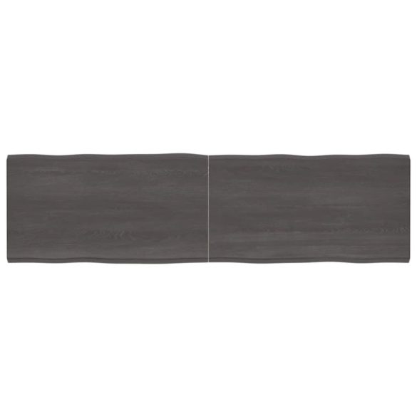 sötétbarna kezelt tömör asztallap 220x60x(2-4) cm