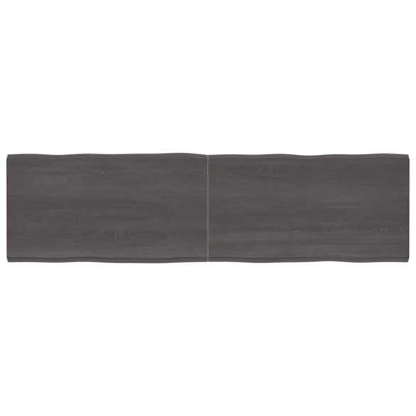 sötétbarna kezelt tömör asztallap 220x60x(2-6) cm