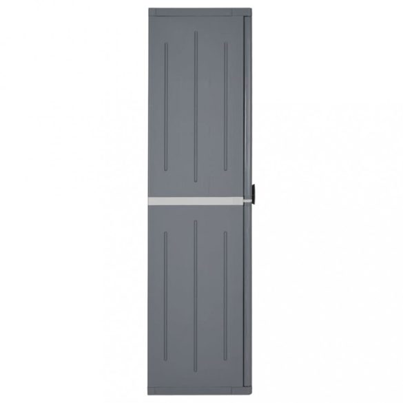 szürke PP rattan kerti tárolószekrény 65 x 45 x 172 cm