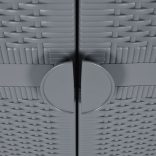 szürke PP rattan kerti tárolószekrény 65 x 45 x 172 cm