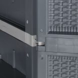 szürke PP rattan kerti tárolószekrény 65 x 45 x 172 cm