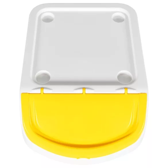 3 db fehér PP egymásra rakható fedeles szemeteskuka 78 L