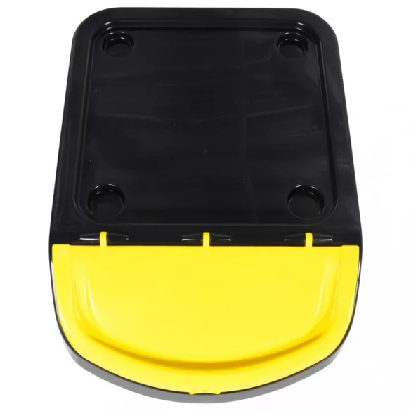 3 db fekete PP egymásra rakható fedeles szemeteskuka 120 L