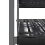 2 db fekete polyrattan kerti szék 54 x 62,5 x 89 cm