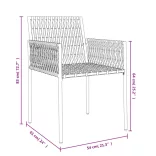 2 db barna polyrattan kerti szék párnával 54 x 61 x 83 cm