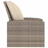 világosbarna polyrattan dönthető kerti szék párnákkal