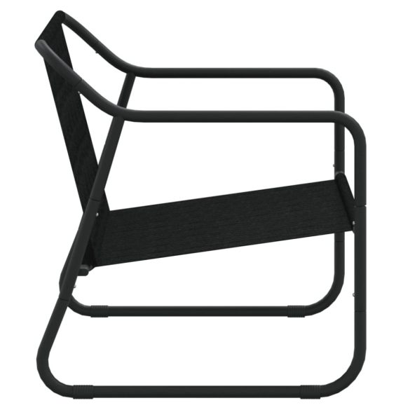 kétszemélyes antracitszürke acél kerti pad párnával