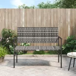 2-személyes szürke polyrattan kerti pad