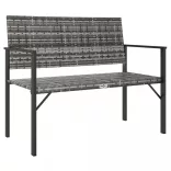 2-személyes szürke polyrattan kerti pad