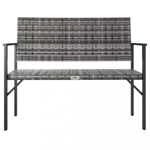 2-személyes szürke polyrattan kerti pad