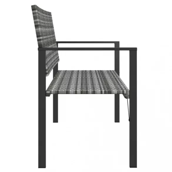 2-személyes szürke polyrattan kerti pad