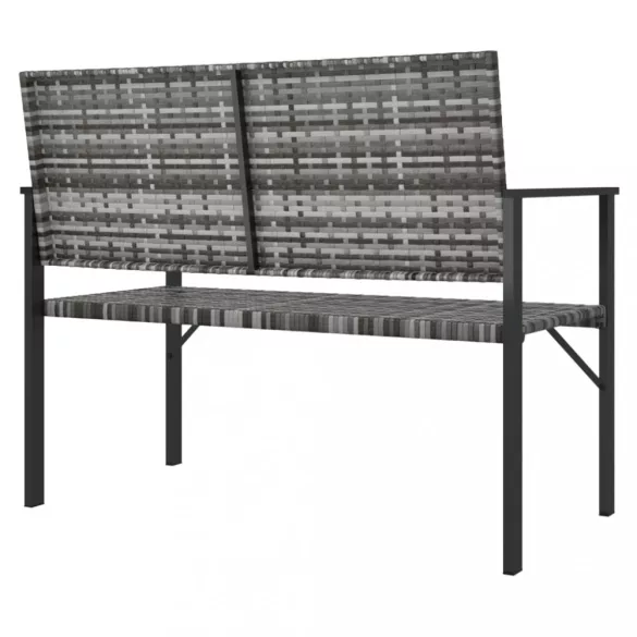 2-személyes szürke polyrattan kerti pad