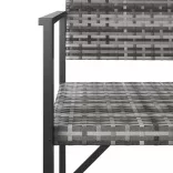 2-személyes szürke polyrattan kerti pad