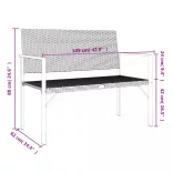 2-személyes szürke polyrattan kerti pad