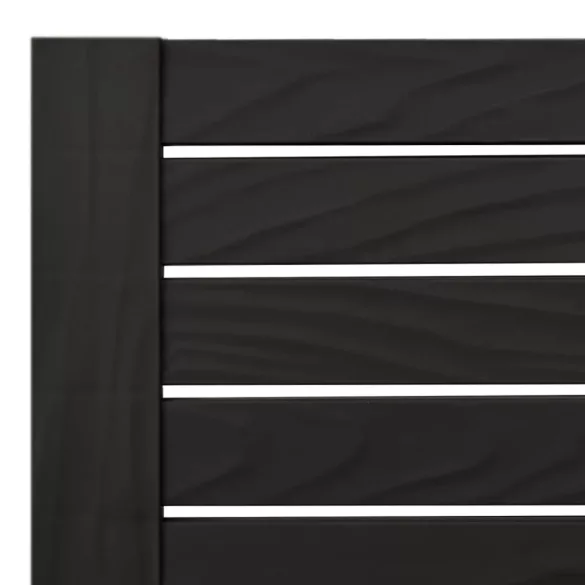 2 db fekete polipropilén napozóágy 155 x 58 x 83 cm