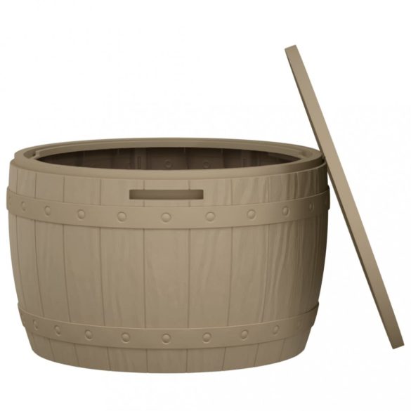 világosbarna 3 az 1-ben polipropilén kerti tárolóláda