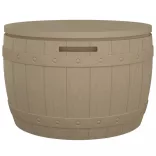 világosbarna 3 az 1-ben polipropilén kerti tárolóláda