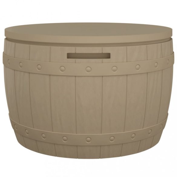világosbarna 3 az 1-ben polipropilén kerti tárolóláda