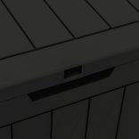 fekete polipropilén kerti tárolóláda 55,5x43x53 cm
