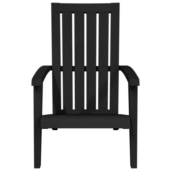 fekete polipropilén kerti adirondack szék
