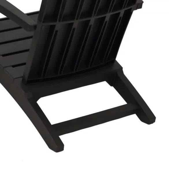 fekete polipropilén kerti adirondack szék