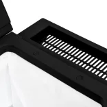 fekete 3 az 1-ben polipropilén tálalókocsi