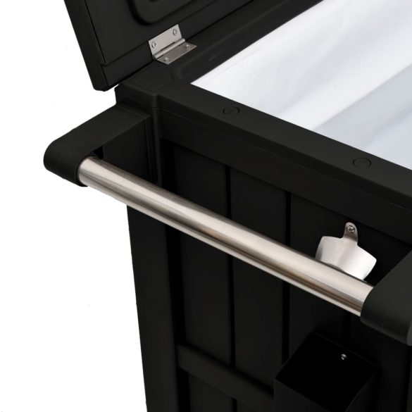 fekete 3 az 1-ben polipropilén tálalókocsi