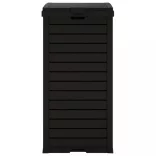 fekete kültéri polipropilén szemeteskuka 41x41x86 cm