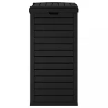 fekete kültéri polipropilén szemeteskuka 41x41x86 cm