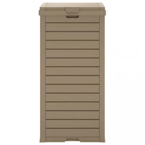 világosbarna kültéri polipropilén szemeteskuka 41x41x86 cm