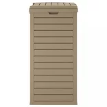 világosbarna kültéri polipropilén szemeteskuka 41x41x86 cm