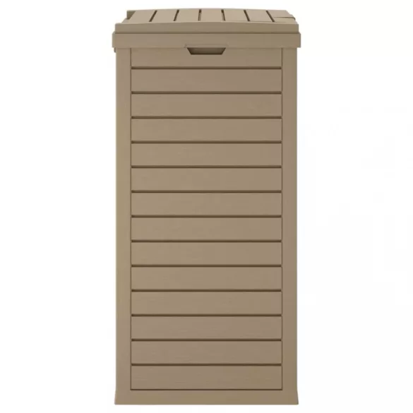 világosbarna kültéri polipropilén szemeteskuka 41x41x86 cm