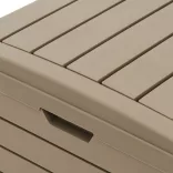 világosbarna kültéri polipropilén szemeteskuka 41x41x86 cm