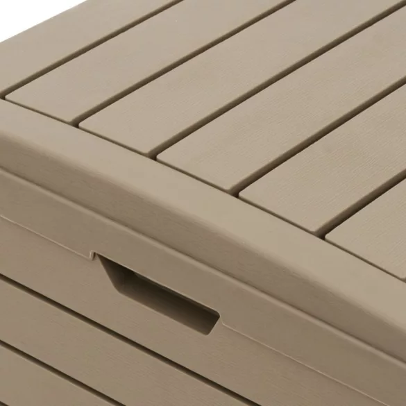 világosbarna kültéri polipropilén szemeteskuka 41x41x86 cm