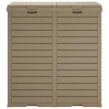 világosbarna kültéri polipropilén szemeteskuka 78x41x86 cm