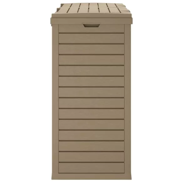 világosbarna kültéri polipropilén szemeteskuka 78x41x86 cm